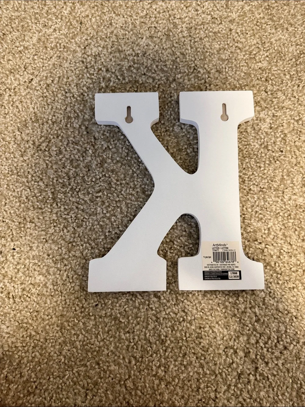 White Decorative Wall Letter K - Minimal Home Accent